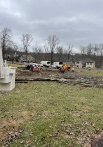 clearing land